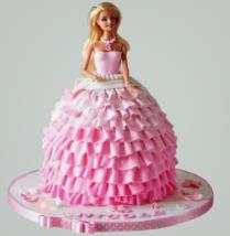 Purple Floral Barbie — handcrafted cake by Shakti Food Products